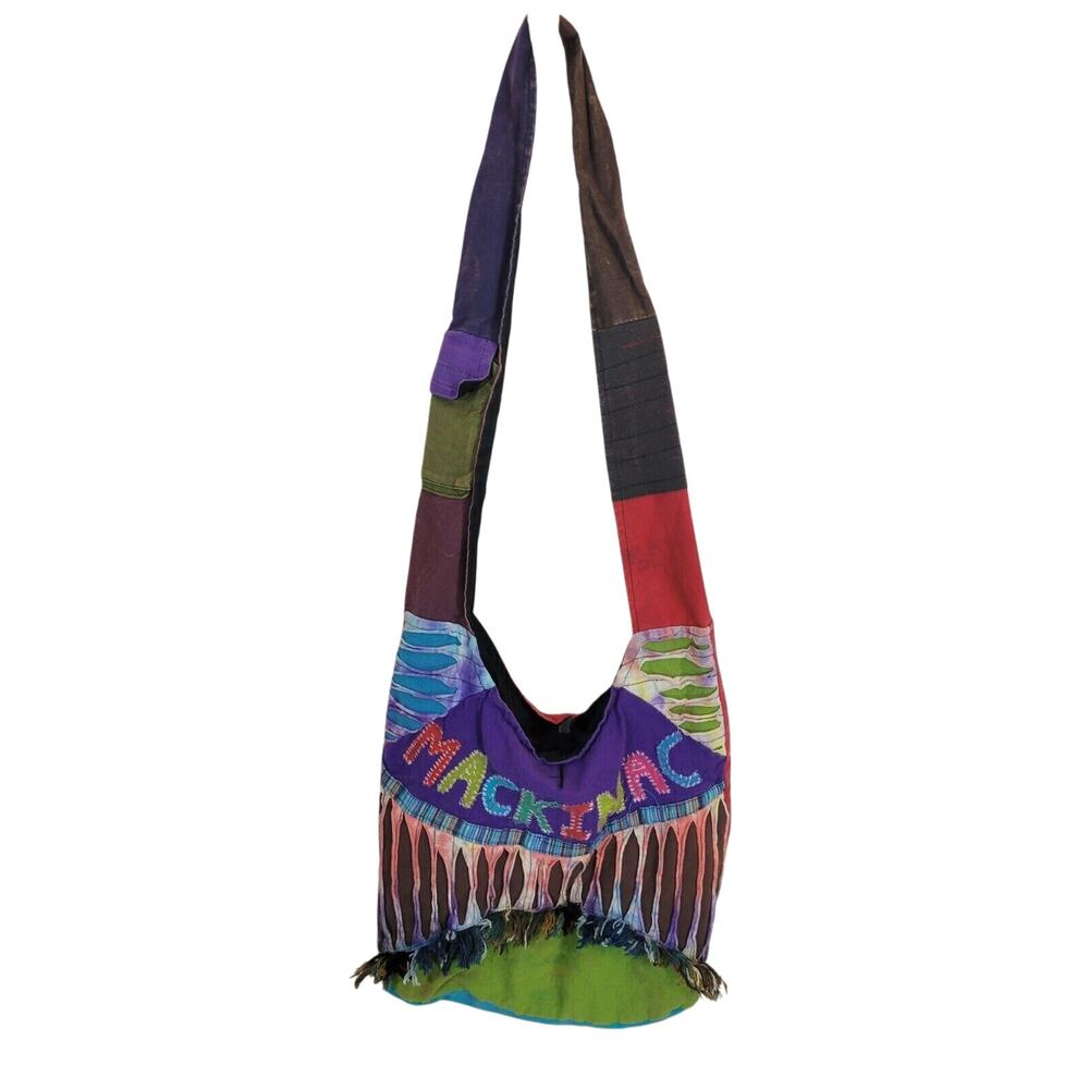 Mackinac Multicolor Hippie Boho Slouch Hobo Sling Nepal Cross‎ Body Shoulder Bag
